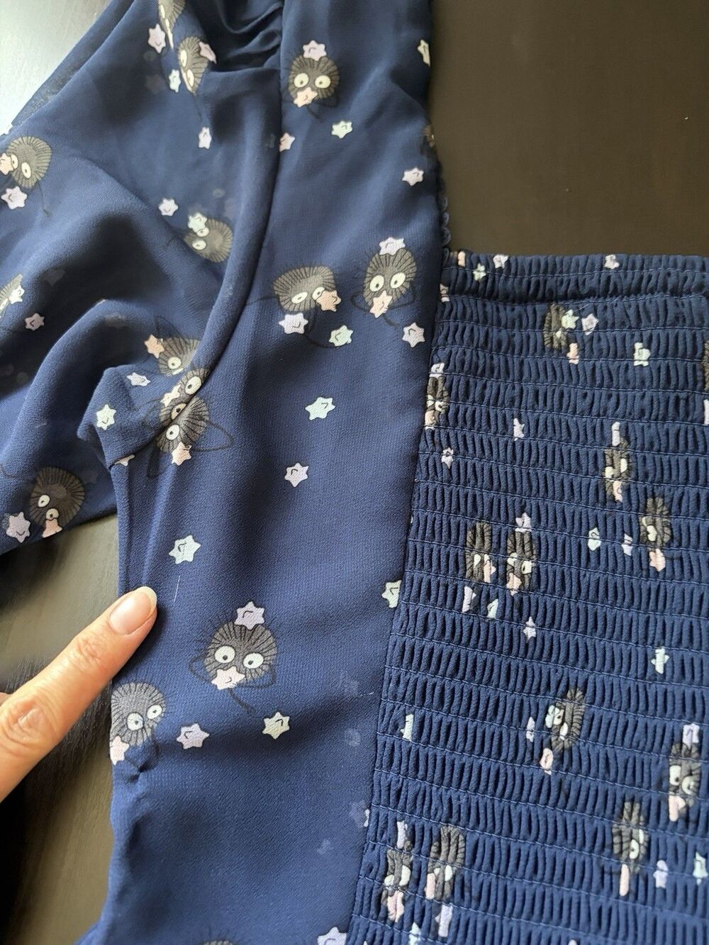 Her Universe Ghibli Dress Soot Sprites Spirited Away Small Smocked Pockets - Picture 4 of 13